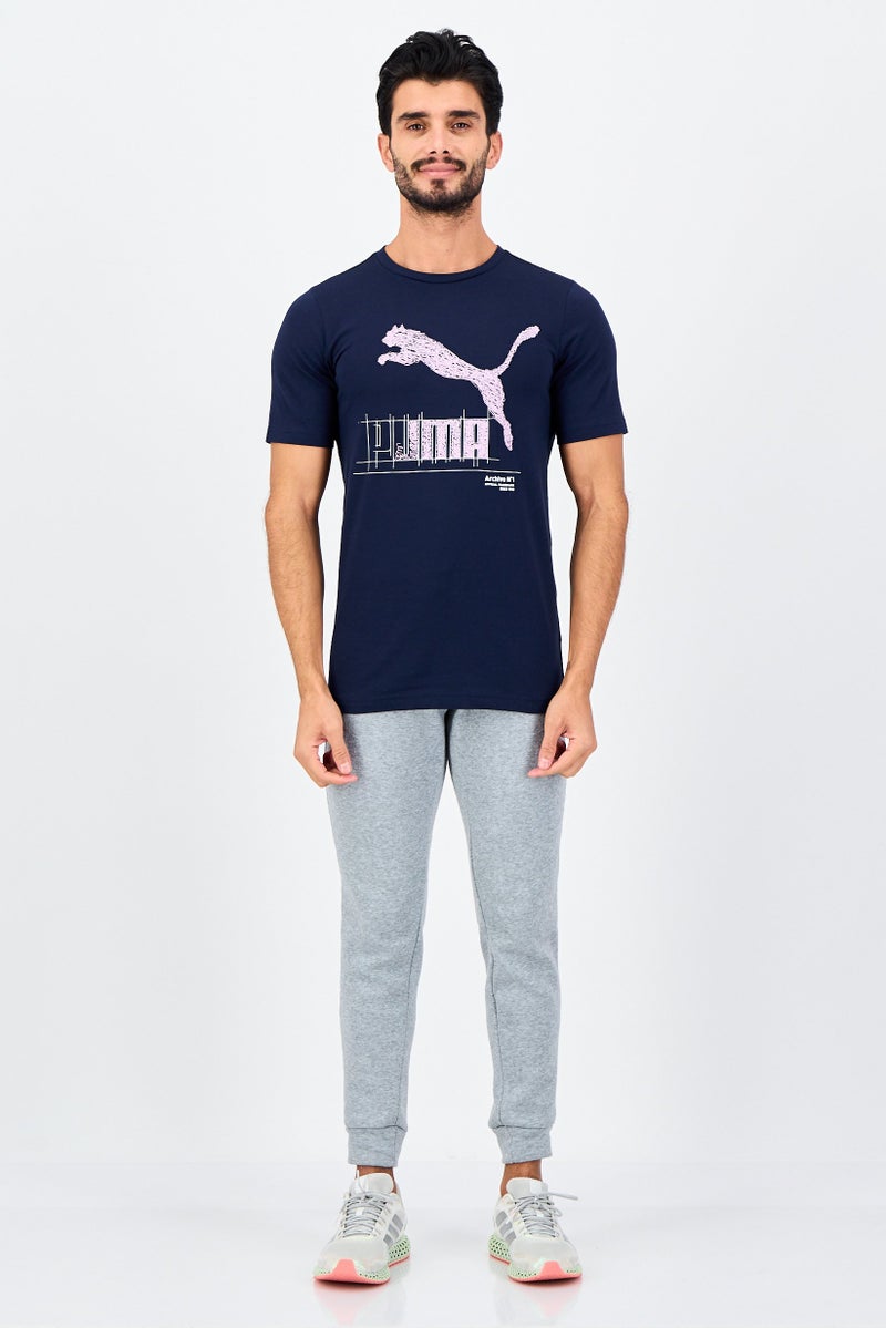 PUMA Men Sportswear Fit Short Sleeve Outdoor T-Shirt, Navy - Image 4