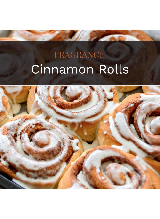 Candle-lite Scented Candles, Cinnamon Rolls Fragrance, One 18 oz. Single-Wick Aromatherapy Candle with 110 Hours of Burn Time, Brown Color