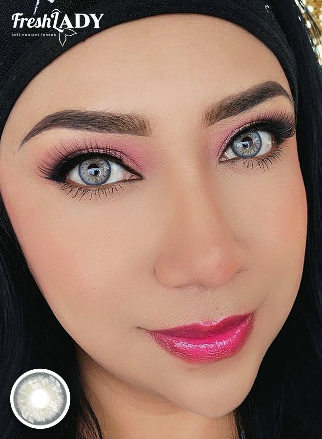 سيدة جديدة عدسات فريش ليدي كلاود فيل 14.00 ملم – عدسات ملونة، تدوم لسنة، للاستعمال اليومي  - Image 5