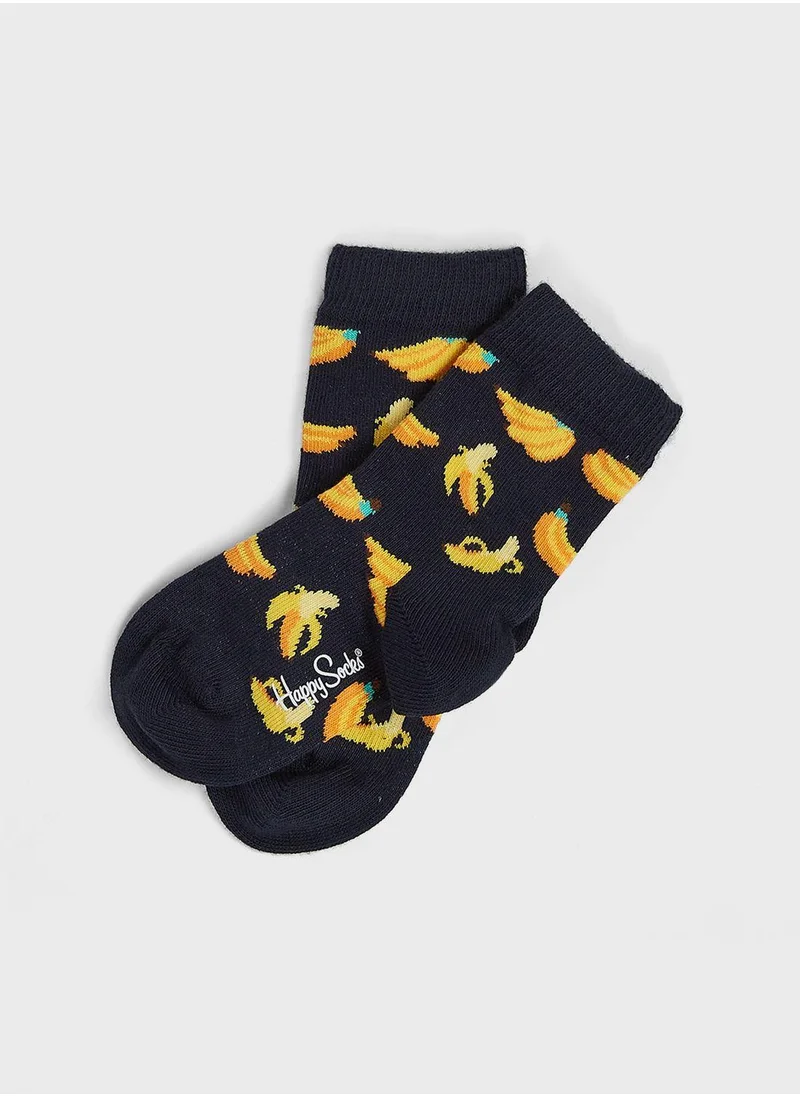 Happy Socks Kids 4 Pack Classic Crew Socks
