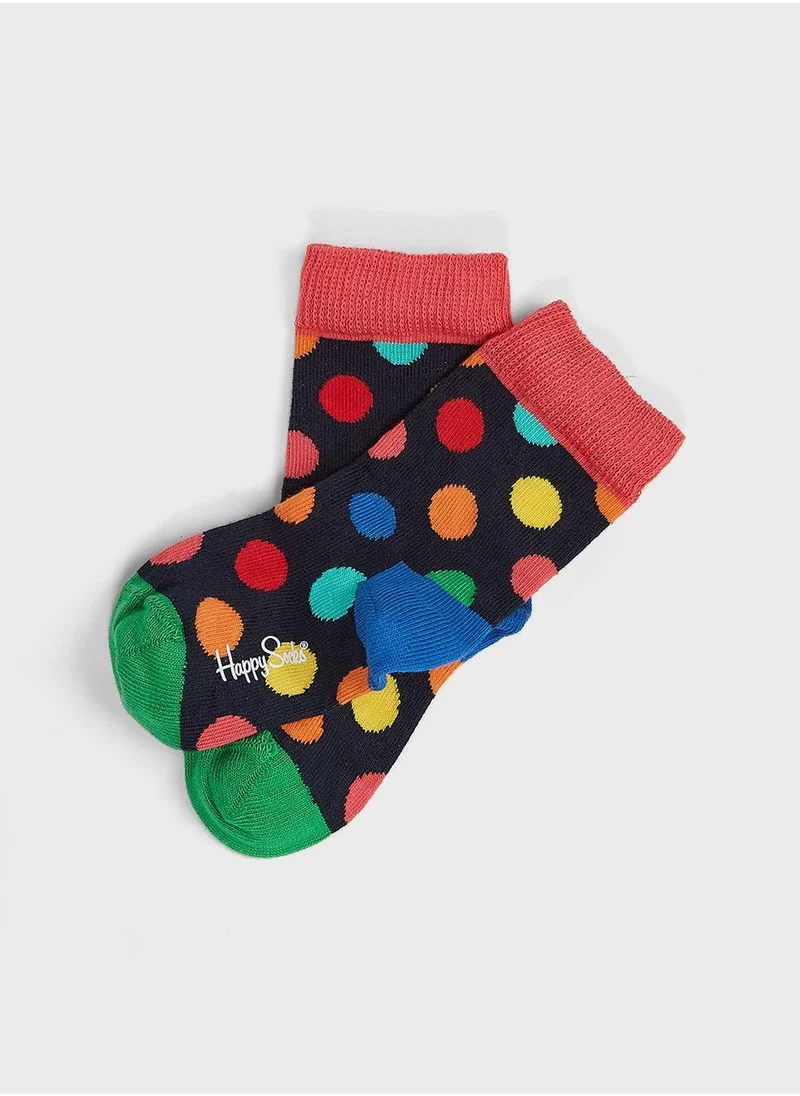 Happy Socks Kids 4 Pack Classic Crew Socks