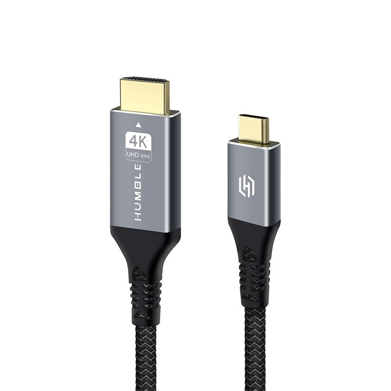 HUMBLE Type C to HDMI Cable – 4K@60Hz Ultra HD, 2 Mtr Length, 18 Gbps Speed, Durable Nylon Braided, Premium Connectors, Widely Compatible with TV, Laptop, Projector, MacBook & Type C Smart Phones - Image 5