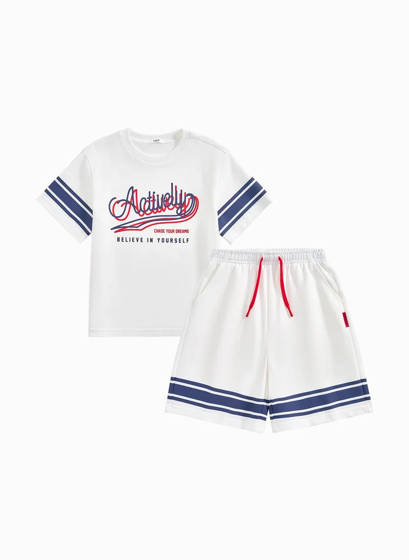 بالابالا Kids Boy Knit Short Sleeve Suit