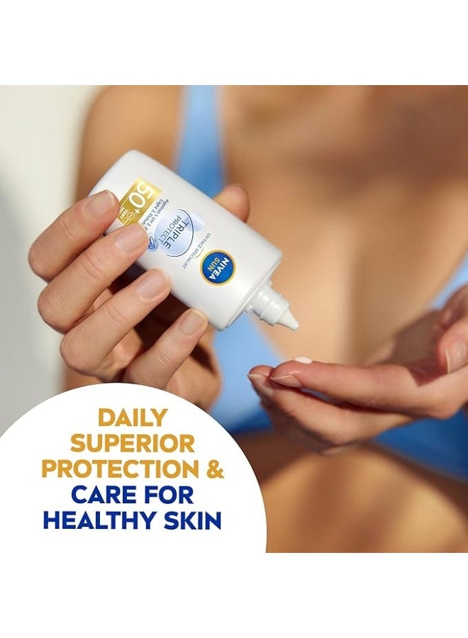 نيفيا واقي شمس متخصص للوجه، حماية ثلاثية بعامل حماية من الشمس 50+، 40 مل - Image 2