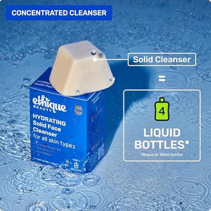 Ethique Hydrating - Solid Face Cleanser for All Skin Types - Plastic-Free, Vegan, Cruelty-Free, 3.9 oz (Pack of 1: 2 bars) - Image 4