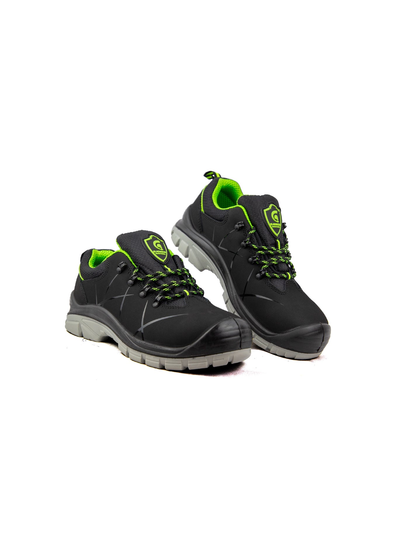 Gladiator 6059 Men’s Composite Toe Safety Shoes, Black/Grey/Green, S3 SRC, Low Ankle, Lace-Up image 2
