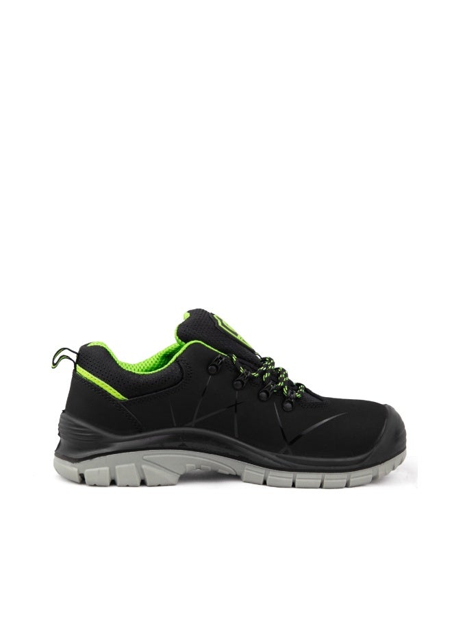 Gladiator 6059 Men’s Composite Toe Safety Shoes, Black/Grey/Green, S3 SRC, Low Ankle, Lace-Up - Image 1