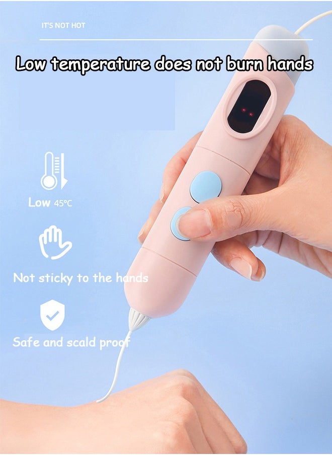 Generic - 3D Pen, Cordless 3D Printing Pen for Kids with 9 M 3 Color PCL Filament Refill, USB Rechargeable 3D Printer Pen, 3D Pencil Doodle Drawing Craft Kit Gift for Child, Safe Wireless Operation - Image 1
