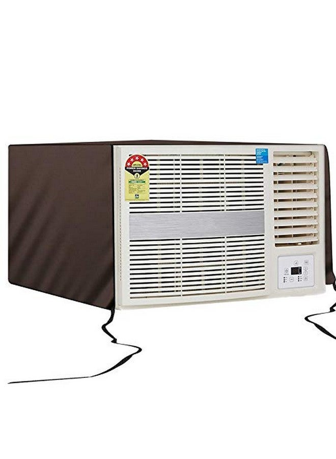 The Furnishing Tree Window AC Cover 1.5 ton Waterproof and dustproof Polyester Coffee Color - Image 3