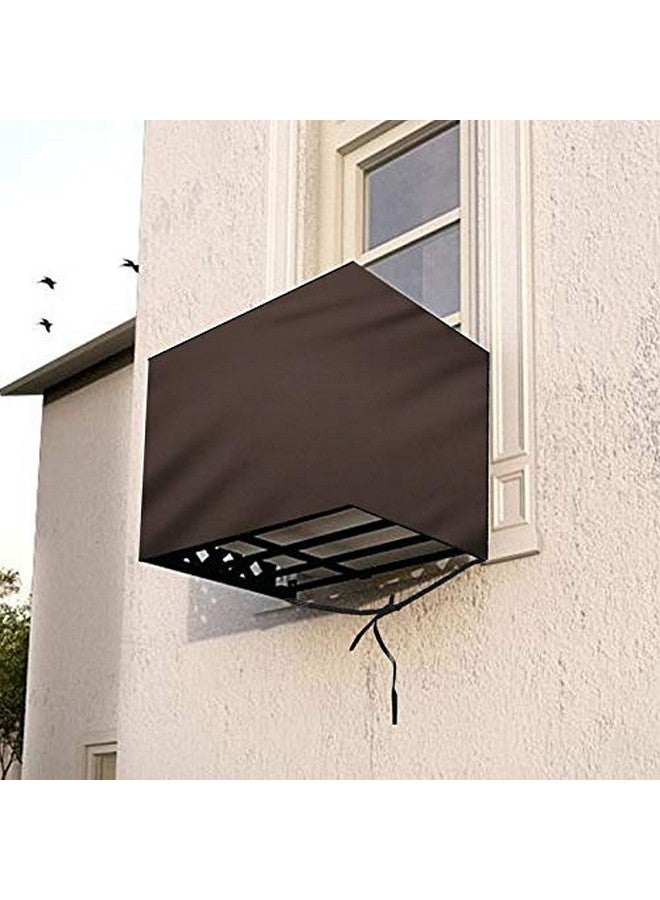 The Furnishing Tree Window AC Cover 1.5 ton Waterproof and dustproof Polyester Coffee Color - Image 1