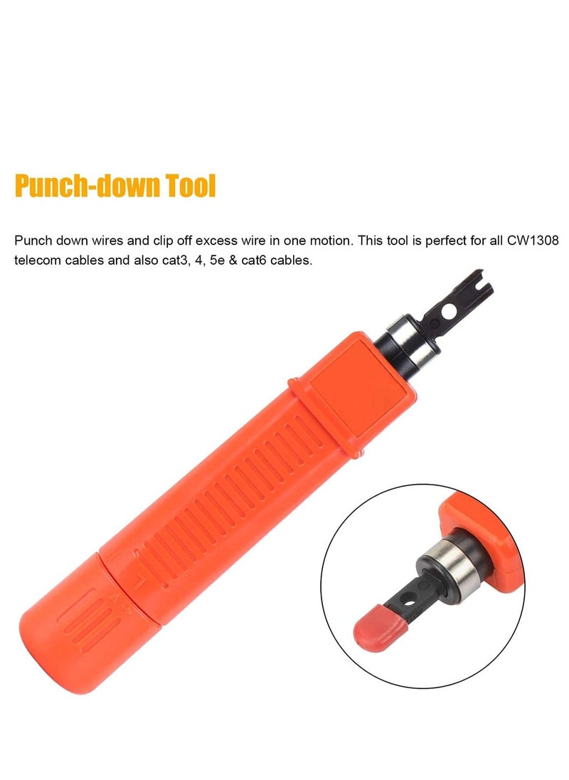 Generic - Network Tool Kits Professional Net Computer Maintenance LAN Cable Tester Repair Tools 8P8C 4P4C 6P6C Connectors RJ45 RJ11 Cat5 Cat6 Cable Tester Screwdriver Network Cable Crimper - Image 1