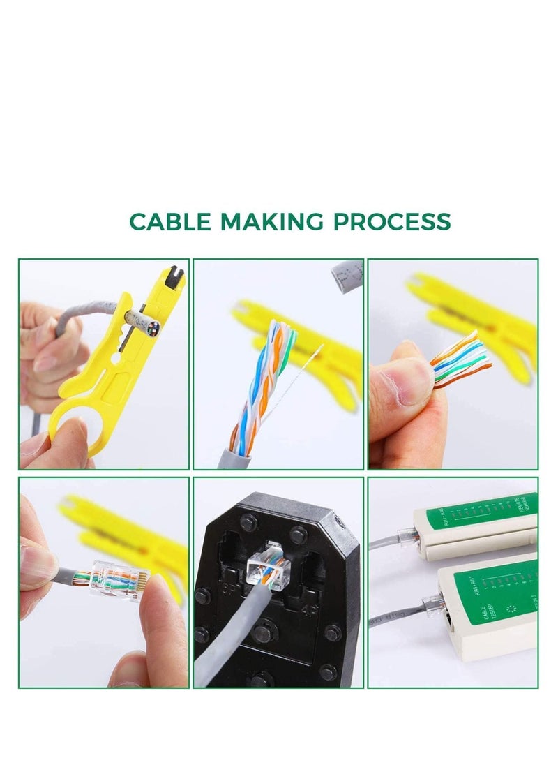Generic - Network Tool Kits Professional Net Computer Maintenance LAN Cable Tester Repair Tools 8P8C 4P4C 6P6C Connectors RJ45 RJ11 Cat5 Cat6 Cable Tester Screwdriver Network Cable Crimper - Image 1