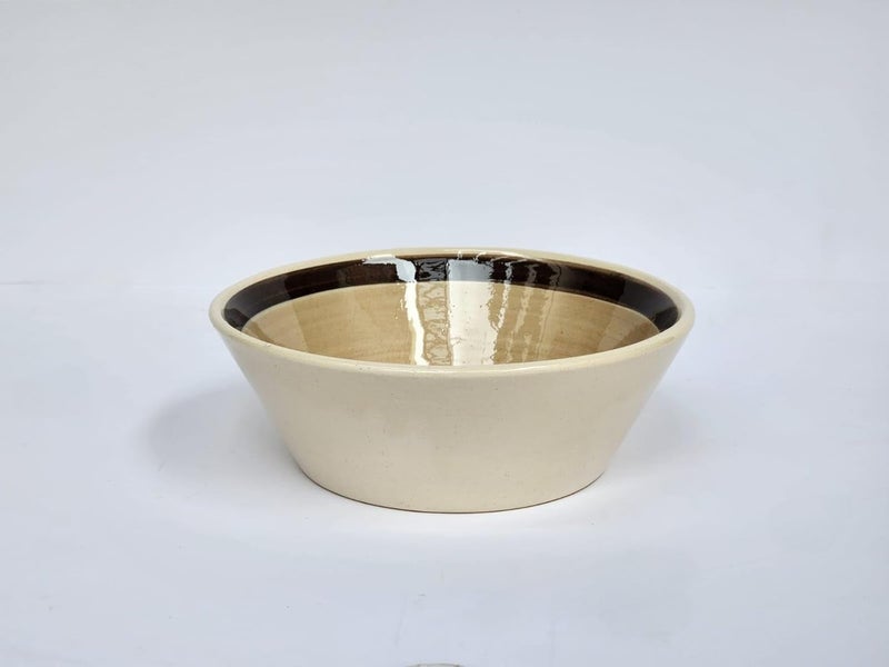 Handcrafted Ceramic Soup Bowl 17 oz For Cereal Salad Pasta Soup Acai Bowl Pho etc  For Breakfast Lunch and Dinner Set of 6 Mocha Brown - Image 2