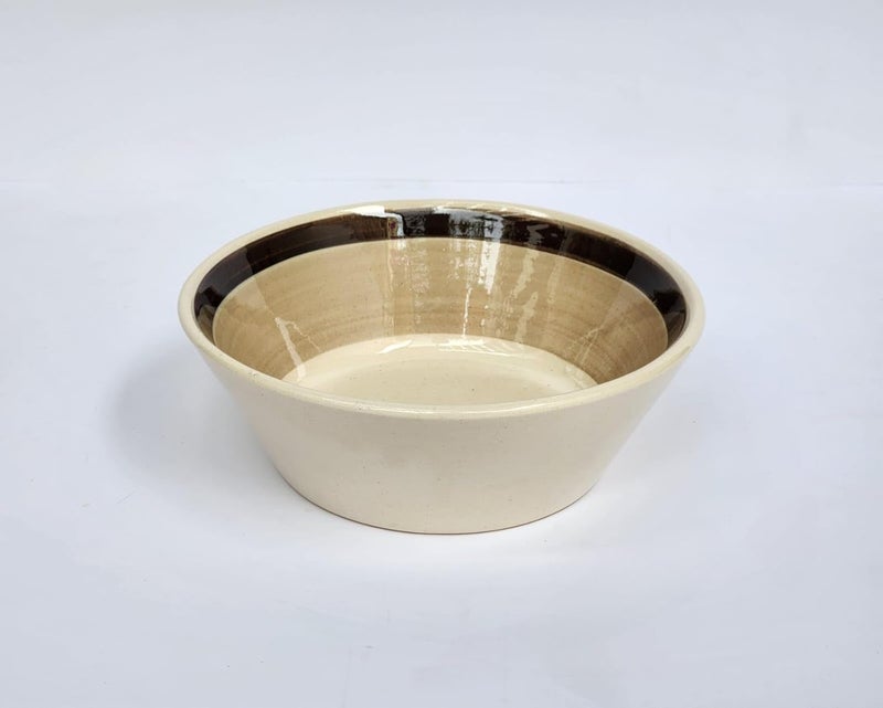 Handcrafted Ceramic Soup Bowl 17 oz For Cereal Salad Pasta Soup Acai Bowl Pho etc  For Breakfast Lunch and Dinner Set of 6 Mocha Brown - Image 4