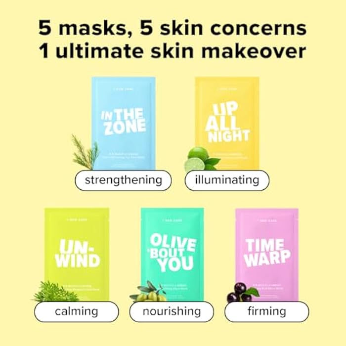 I DEW CARE Collagen Face Mask Variety Pack - 5 Days Facial Masks Skincare Korean | Hydrating Collagen Face Mask, Moisturizing Skin Care, Korean Sheet Masks, Facial Skincare Pack, Gifts For Women, 5EA - Image 3