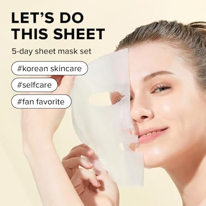 I DEW CARE Collagen Face Mask Variety Pack - 5 Days Facial Masks Skincare Korean | Hydrating Collagen Face Mask, Moisturizing Skin Care, Korean Sheet Masks, Facial Skincare Pack, Gifts For Women, 5EA - Image 2