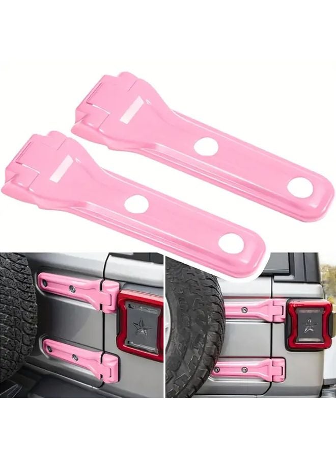 Pink Tailgate Hinge Cover Trim For JL Truck Bed 2PCS Durable Multi Color - Image 1