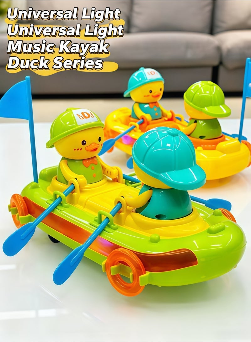 XiuWoo Baby Educational Electric Omnidirectional Duck Raft Toy, Yellow Duck Rowboat with Lights & Music, 27×18×13cm Safe ABS Material, Auto-Steer on Collision + Simulated Oar Interaction, 450g Lightweight, Sensory-Cognitive Training, Ideal Gift for 1-3-Year-Old Toddlers - Image 3