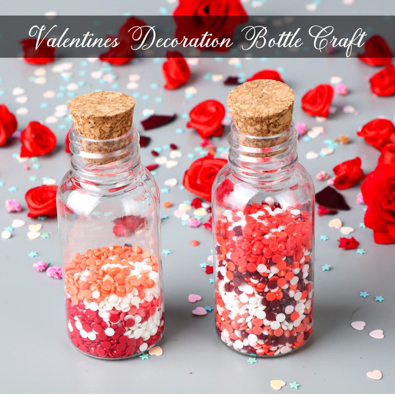 Sabary 50 Packs 1 Oz Plastic Sand Art Bottles With Cork Stoppers Mini Vial Potion Bottles Perfume Cork Bottle With 10 Mini Funnels For Filling Bottles For Diy Craft  Essential Oil  Message  Party Favor - Image 5