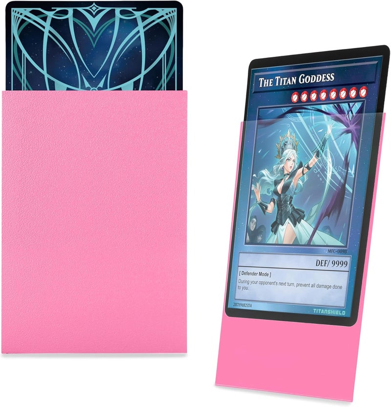 TitanShield (150 Sleeve/Bubblegum Pink) Small Japanese Sized Trading Card Sleeves Deck Protector Compatible with Yu-Gi-Oh, Cardfight Vanguard & More - Image 3