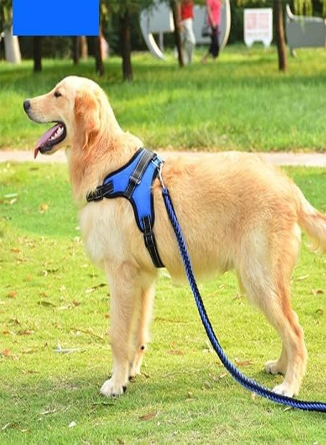 BohoBark Dog Harness Adjustable Reflective Heavy Duty Control Handle, Black, Large Size Blue -Black Colour - Image 2