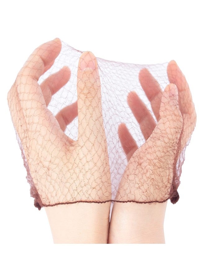Askuang 20PCS Invisible Elastic Edge Mesh Nets for Women's Hair Buns, Sleeping, Ballet, Kids, Cooking, Food Service, Wigs - 50cm Dark Brown - Image 2