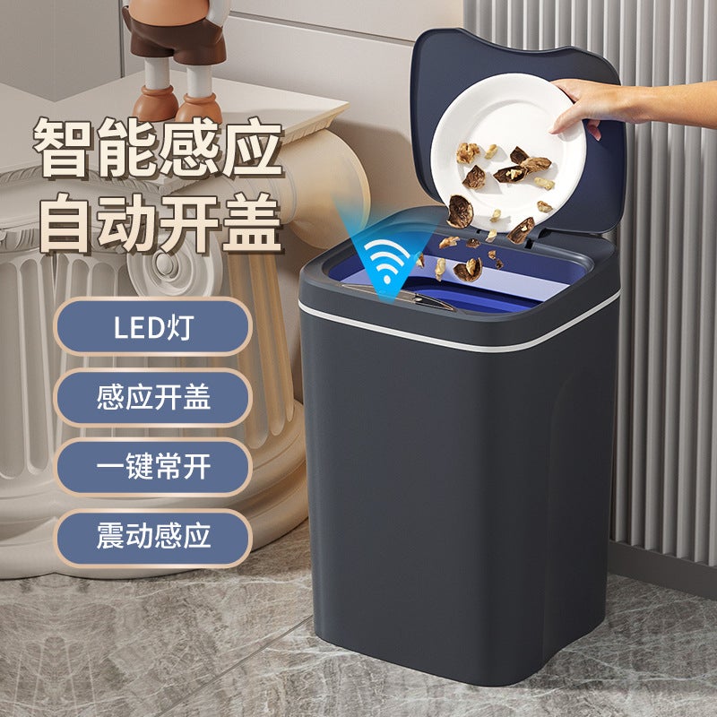 Smart Sensor Trash Can For Home Large Capacity Living Room Kitchen Bathroom Automatic Sensor Trash Can - Image 3