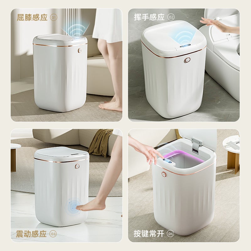 Smart Sensor Trash Can For Home Large Capacity Living Room Kitchen Bathroom Automatic Sensor Trash Can - Image 4