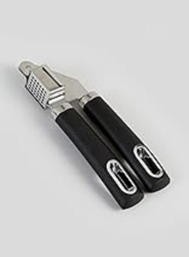 Matalan Matalan Garlic Press, Black/Silver 