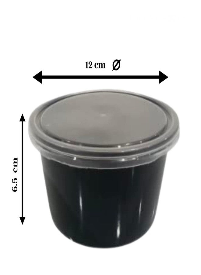 SVDK BPA Free & Hygienic Round Black Meal Prep Food Packaging Containers with Transparent Lids for Food Delivery, Packing, Parcel, Storage & Travel | Microwave Safe | Reusable | Recyclable-500 ml (15) - Image 3