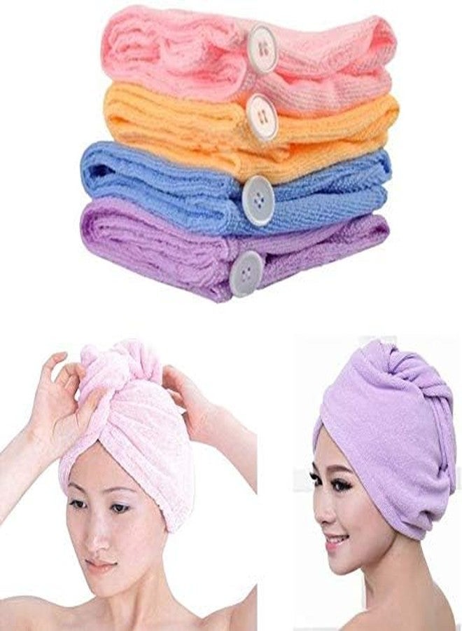 DIPDEY Hair Drying Super Absorbent Microfiber Towel/Dry Shower Caps/Bathrobe Hat/Magic Hair Wrap for Women (Multicolor) - Image 1