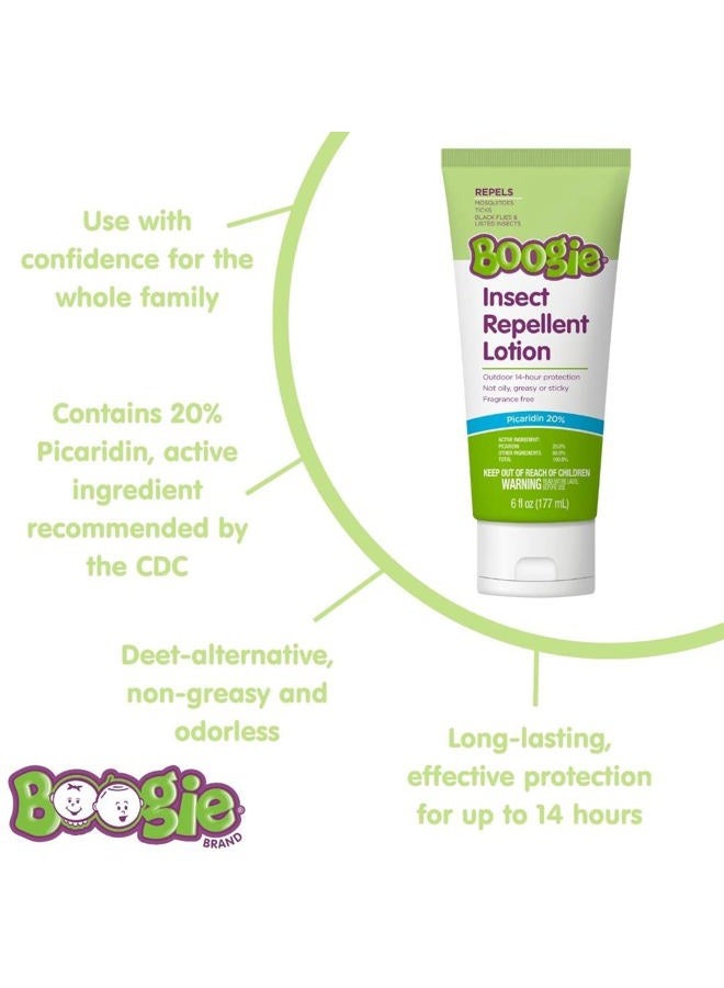 Boogie Insect Repellent Lotion, Keep Mosquitoes, Ticks and Flies Off, DEET Alternative Repellent, Up to 14-Hour Protection, Fragrance-Free, Odorless Lotion, 6 Ounce - Image 3