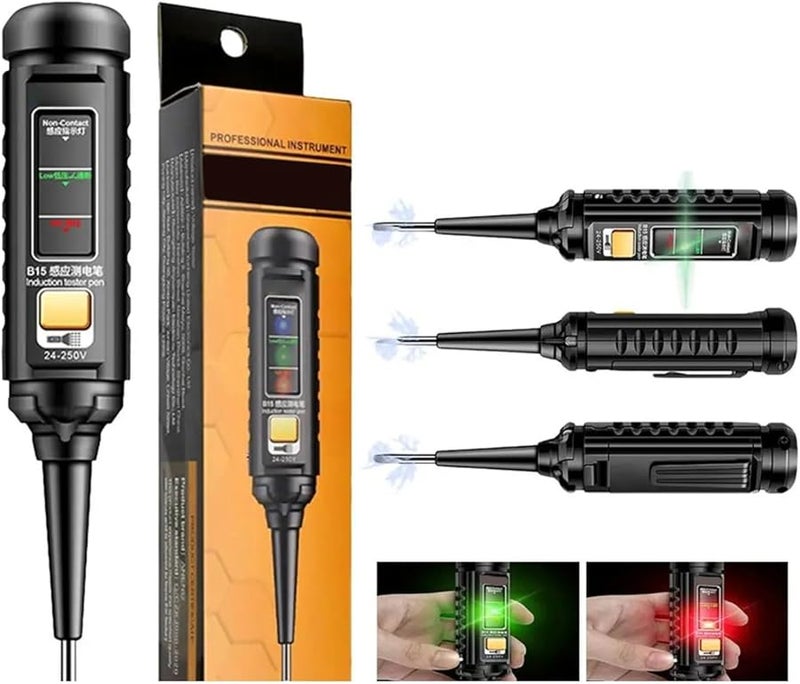 Aneng B15 قلم اختبار الجهد المستمر آمن دقيق أداة كهربائية تصميم مسبار سهل الاستخدام للكهربائيين لون إنجليزي - Image 3