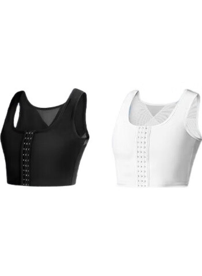 Livex ملابس تشكيل للرجال، سترة ربط الصدر، ضمادة غير مرئية، تمنع انتفاخات الصدر، تقلل من الدهون الزائدة، تسطح الصدر الكبير، جهاز ضغط، - Image 1