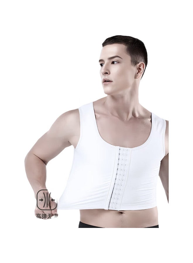Livex ملابس تشكيل للرجال، سترة ربط الصدر، ضمادة غير مرئية، تمنع انتفاخات الصدر، تقلل من الدهون الزائدة، تسطح الصدر الكبير، جهاز ضغط، - Image 3