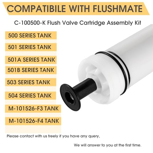 Saiyugty C-100500-K C-100500-Kit Replacement Cartridge Kit Flush Valve Cartridge Assembly Kit for m-101526-f3 503 504 Cartridge, White, 1 Pack - Image 3