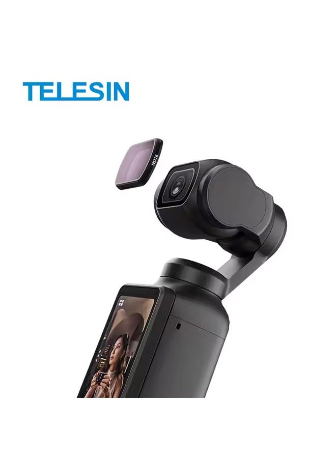 تيليسن طقم عدسات العدسة المغناطيسية TELESIN لملحقات DJI Pocket 3، 4 عبوات CPL NDL ND16 ND64 ND256 عدسة مستقطبة محايدة عالية الكثافة فائقة الدقة ورقيقة للغاية من زجاج كورنينج لمجموعة واقي العدسة الزجاجية لمجموعة عدسات Osmo Pocket 3  - Image 3