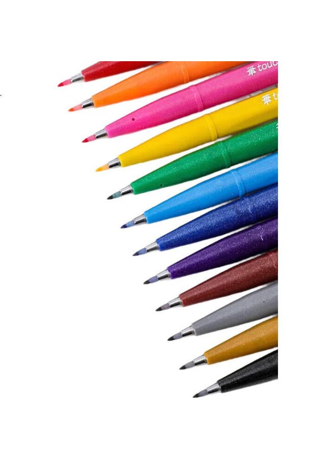 Pentel Colorful Soft Brush Pen, Elastic Tip Water-Based Pen, For Journaling, Letters, And Greeting Cards, Ses15C Yellow/Single Pen - Image 1
