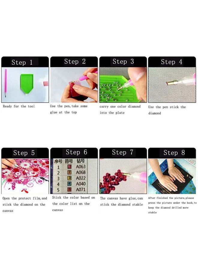 NIBEMINENT Round Rhinestones 5D DIY Diamond Painting Multicolour - Image 2