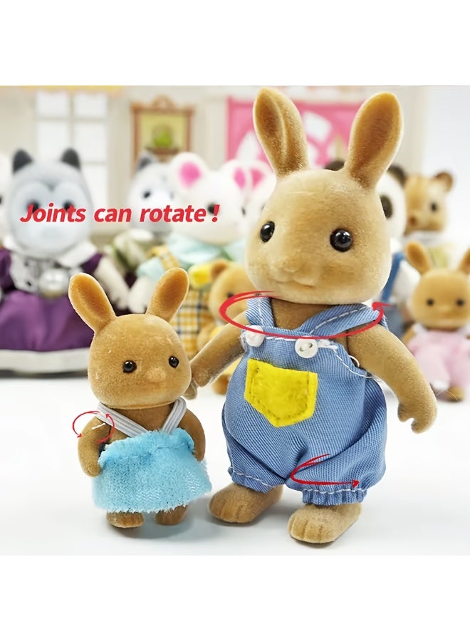 Flocked Rabbit Family Doll Set, Unisex Birthday & Holiday Gift for Boys and Girls - Image 5