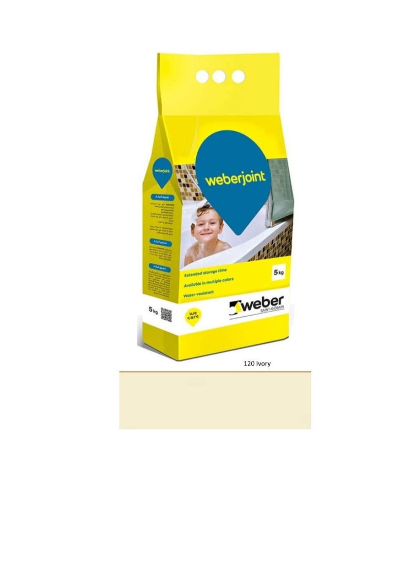 Weber Cement Based Pre Mixed Tile Joint Grout Multi Colors IVORY - Image 3