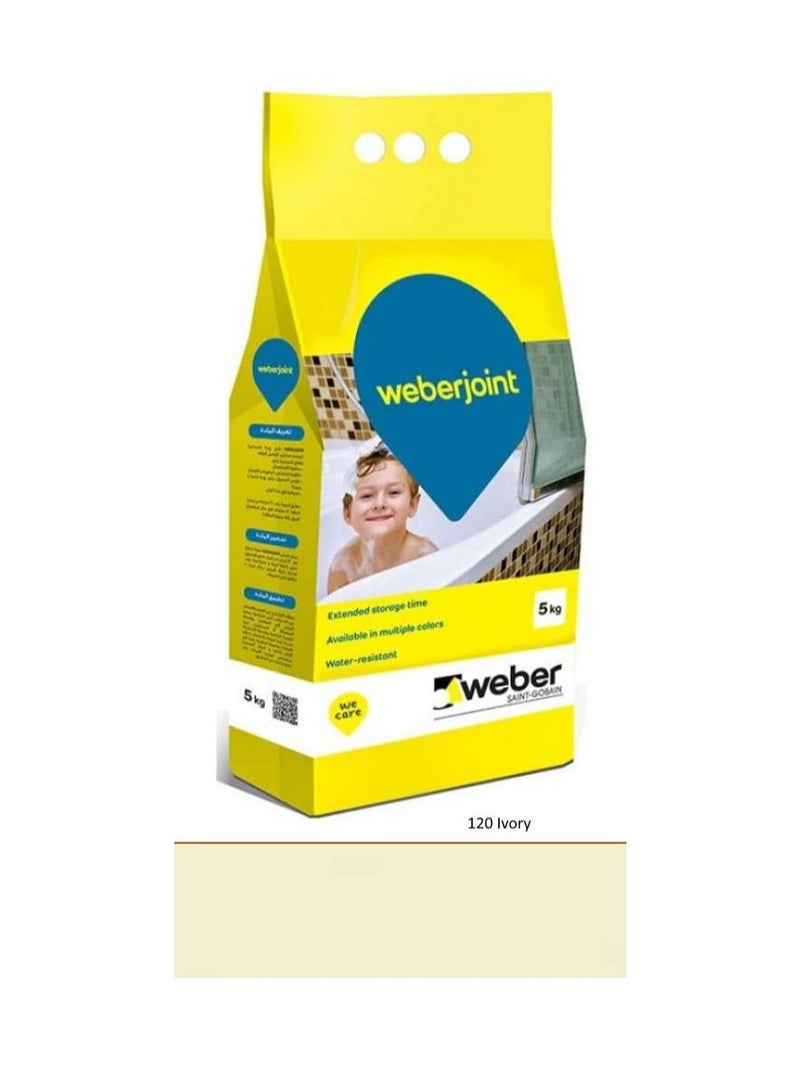 Weber Cement Based Pre Mixed Tile Joint Grout Multi Colors IVORY - Image 1