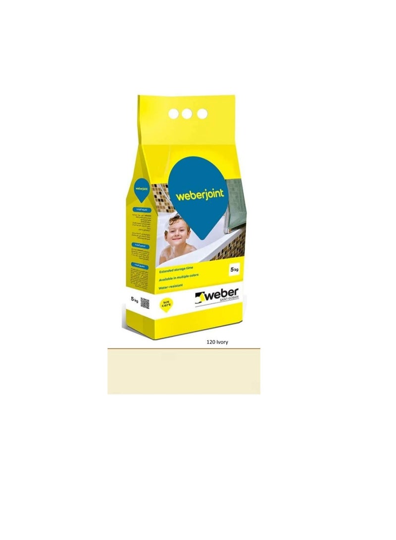 Weber Cement Based Pre Mixed Tile Joint Grout Multi Colors IVORY - Image 2