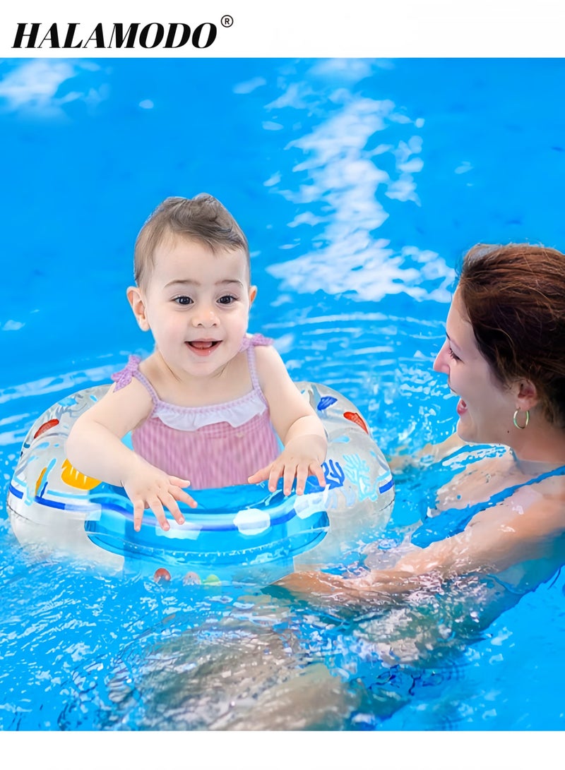 HALAMODO Baby Swimming Ring Floats with Safety Seat Double Airbag Swim Rings for Babies Kids Swimming Float Baby Floats for Pool Swim Training Aid Kids PVC Pool Floats for Toddlers of 6-12 Months - Image 2