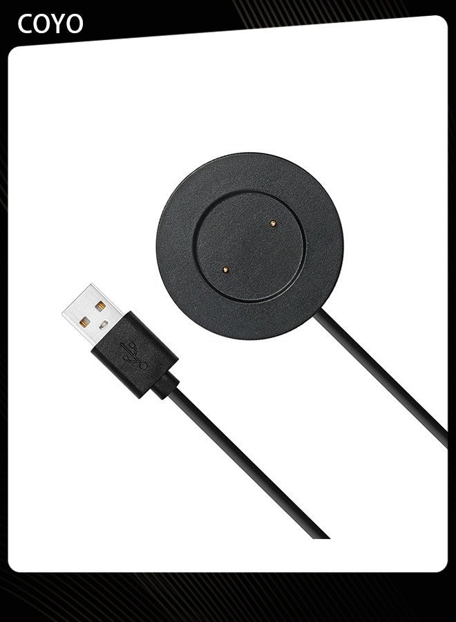 COYO 2 Pin Metal Contact USB Charging Dock Cable, Non-Magnetic Replacement Charger for 42mm 46mm Sports Smart Watch - Image 1