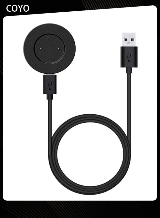 COYO 2 Pin Metal Contact USB Charging Dock Cable, Non-Magnetic Replacement Charger for 42mm 46mm Sports Smart Watch - Image 3