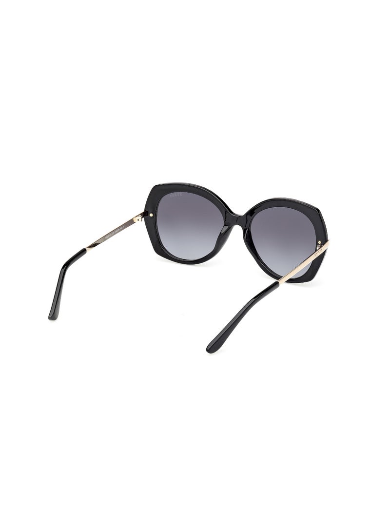 GUESS FULL RIM FEMALE ROUND BLACK INJECTED SUNGLASSES - Image 5