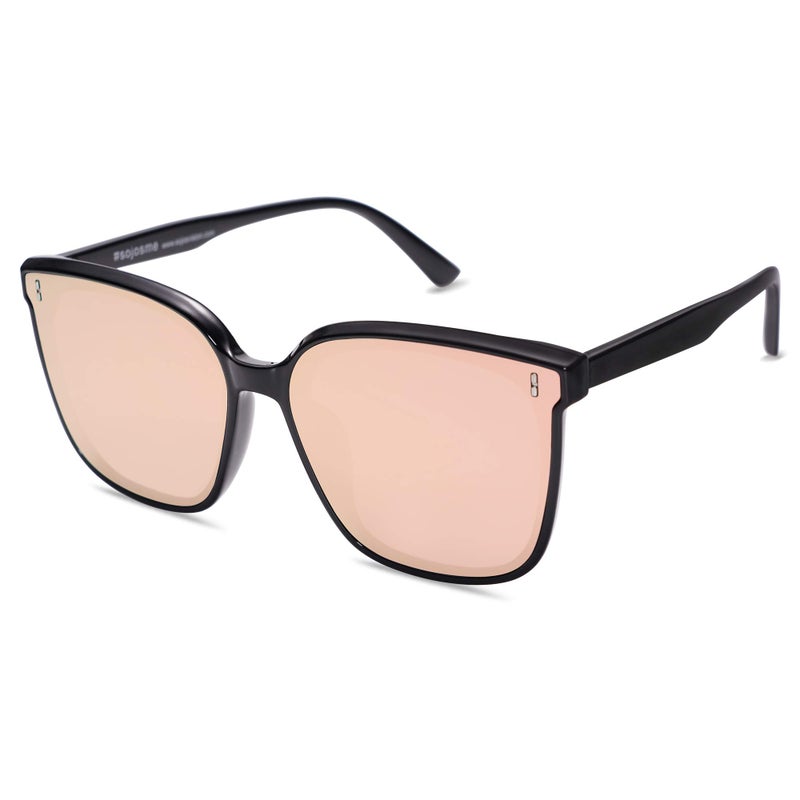 SOJOS Sunglasses for Women Men Vintage Style Shades SJ2157,Black/Pink - Image 1