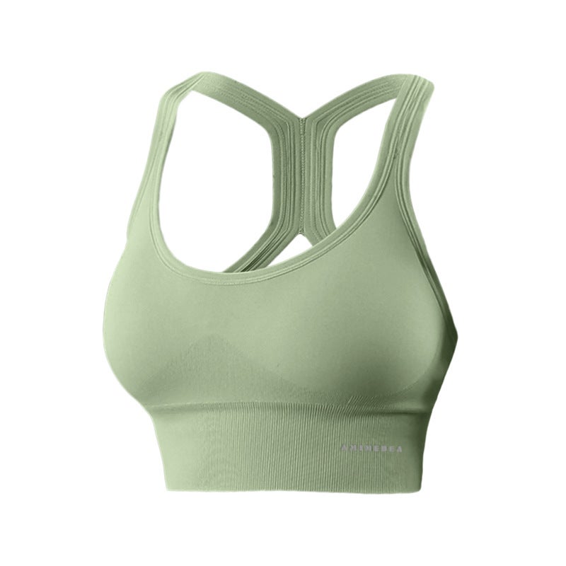 RUXI RUXI sports underwear womens shockproof running push up shaping beauty back yoga vest fitness bra outer wear New Green