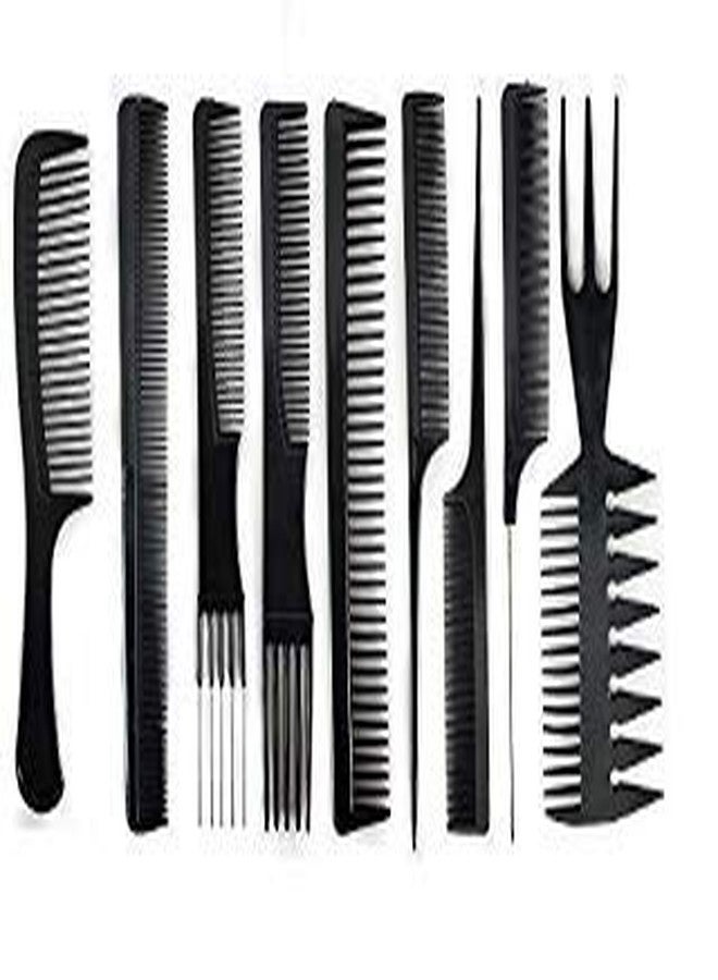 AASA Set of 9Pcs Professional Hair Cutting and Styling Comb Kit/Set for Home and Saloon Use Pack of 1 - Image 2